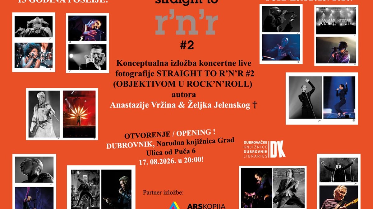 „Straight to R’n’R #2“ stiže u Dubrovačke knjižnice: dvije autorske vizije rock 'n' rolla kroz fotografski objektiv