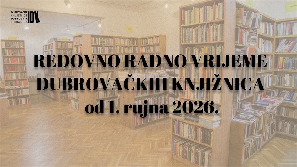 Redovno radno vrijeme za korisnike od 1. rujna 2026. godine