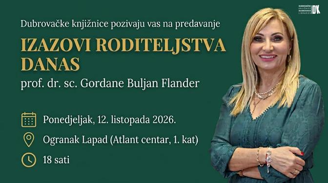 Predavanje Gordane Buljan Flander o izazovima roditeljstva u Ogranku Lapad