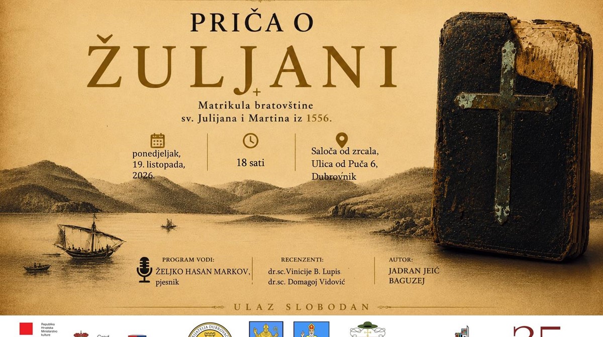Predstavljanje monografije „Priča o Žuljani“ autora Jadrana Jeića Baguzeja u Saloči od zrcala