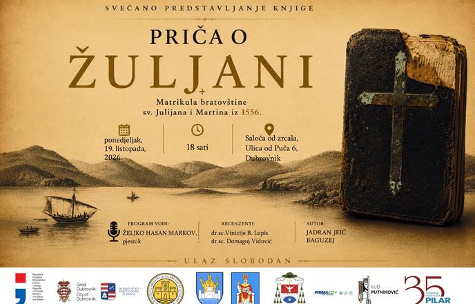 Predstavljanje monografije „Priča o Žuljani“ autora Jadrana Jeića Baguzeja u Saloči od zrcala