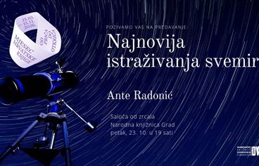 Ante Radonić u Narodnoj knjižnici Grad: Predavanje o najnovijim istraživanjima svemira