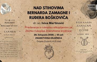 Nedavno otkupljeni rukopis Znanstvene knjižnice povezuje Zamagnu i Boškovića: Predavanje Ivice Martinovića