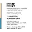 Vlaho Bogišić predstavlja roman „Nekrolog za M.” u Narodnoj knjižnici Grad