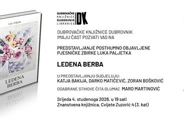 Predstavljanje posthumno objavljene pjesničke zbirke Luka Paljetka "Ledena berba"