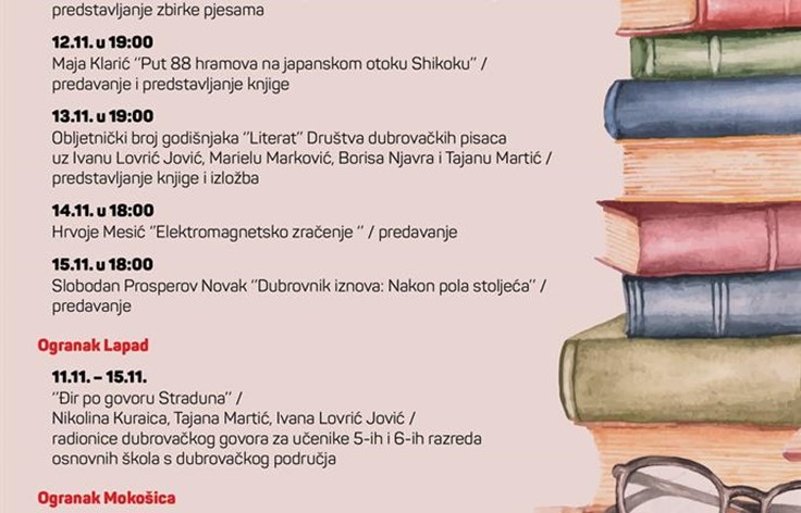 Završni tjedan Mjeseca hrvatske knjige u Dubrovačkim knjižnicama