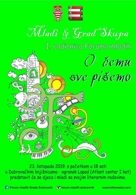 Manifestacija Foruma mladih ''O čemu sve pišemo'' u Ogranku Lapad