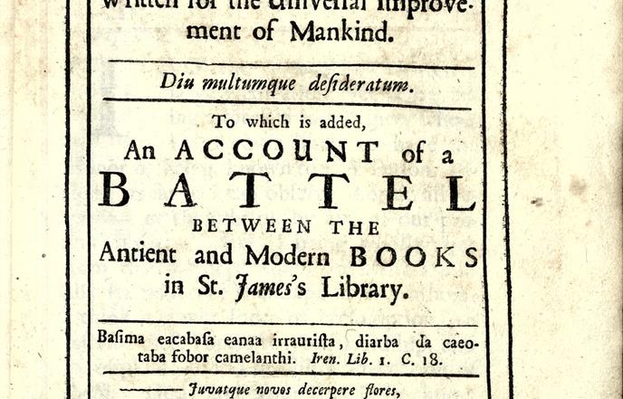 SATIRIČNI SPISI JONATHANA SWIFTA (1704.) ČUVAJU SE U ZNANSTVENOJ KNJIŽNICI