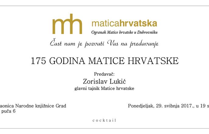 175 godina Matice hrvatske